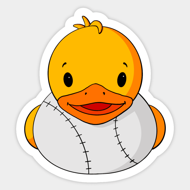 Baseball Rubber Duck Baseball Sticker TeePublic